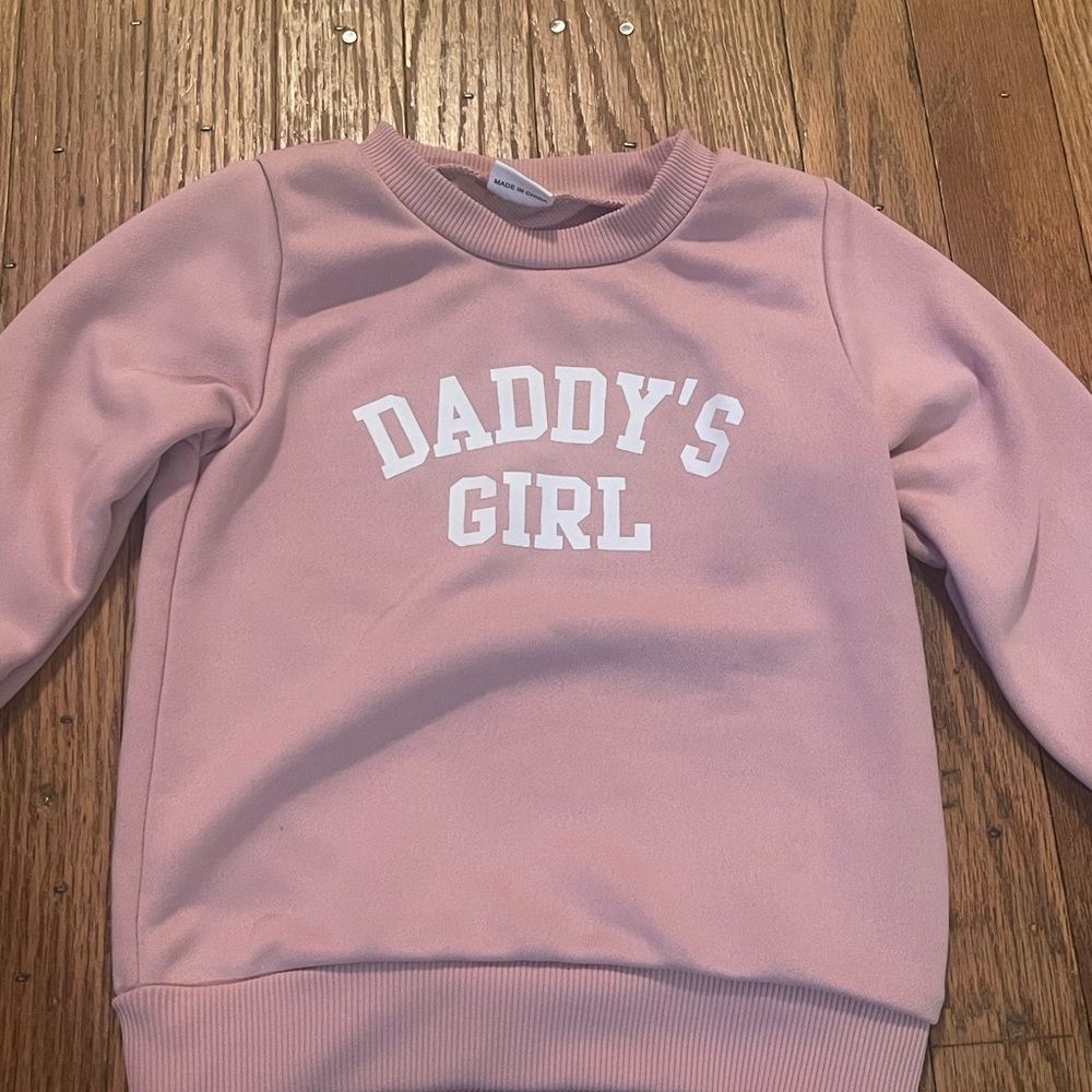 Daddy’s Girl Pink Sweatshirt Size 2-3 Years - Picture 3 of 6